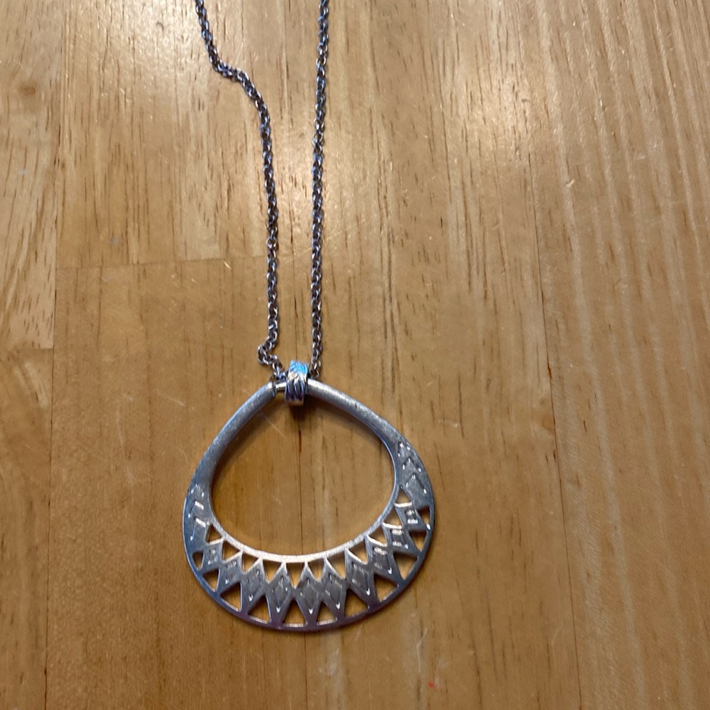 New 16”silver necklace with matching earrings